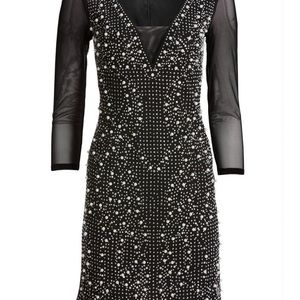 NEWBoston Proper Black Bead/pearl Dress Size 12 NWT